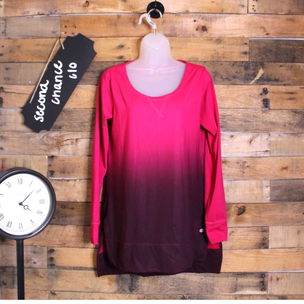SALE-Maurices in Motion women's pink & plum athletic long sleeve shirt size S